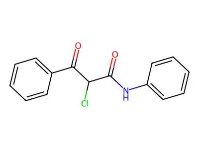 2-chloro-3-oxo-N,3-diphenylpropanamide structure