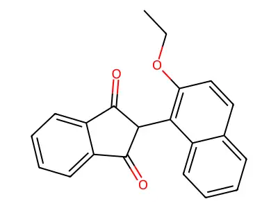 2-(2-Ethoxy-naphthalen-1-YL)-indan-1,3-dione structure