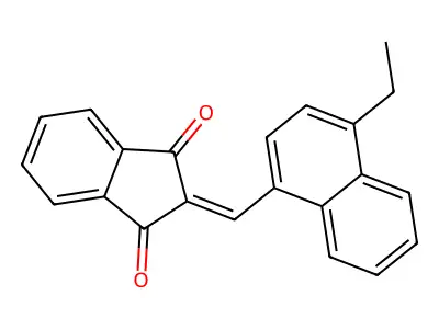 2-(4-Ethyl-naphthalen-1-ylmethylene)-indan-1,3-dione structure