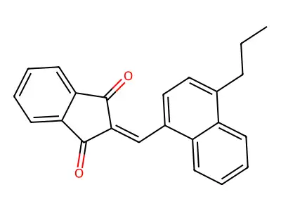2-(4-Propyl-naphthalen-1-ylmethylene)-indan-1,3-dione structure