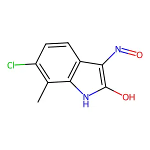 6-Chloro-3-(hydroxyamino)-7-methylindol-2-one structure