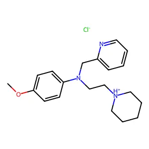 Aniline, p-methoxy-N-(2-piperidinoethyl)-N-(2-pyridylmethyl)-, hydrochloride structure