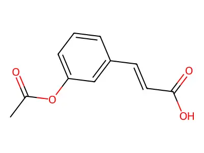 3-[3-(乙酰氧基)苯基]丙烯酸 structure