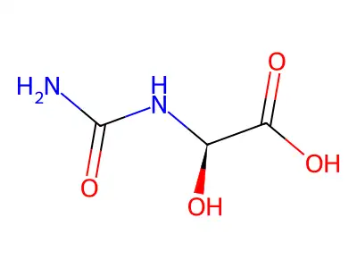 (+)-Ureidoglycolic acid structure