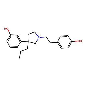 3-(1-(p-Hydroxyphenethyl)-3-propyl-3-pyrrolidinyl)phenol structure