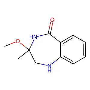 3-methoxy-3-methyl-2,4-dihydro-1H-1,4-benzodiazepin-5-one structure