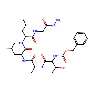 Cbz-DL-xiThr-DL-Ala-DL-Leu-DL-Leu-Gly-NHNH2 structure