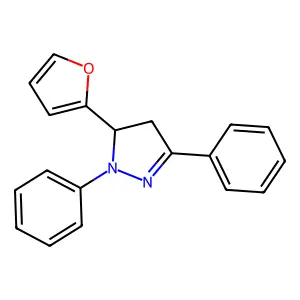 5-(furan-2-yl)-1,3-diphenyl-4,5-dihydro-1H-pyrazole structure