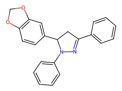 3-(1,3-Benzodioxol-5-yl)-2,5-diphenyl-3,4-dihydropyrazole structure