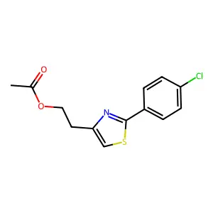 2-[2-(4-Chlorophenyl)-1,3-thiazol-4-yl]ethyl acetate structure