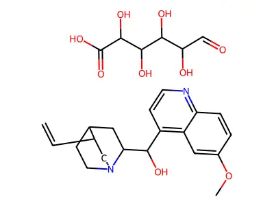 (9S)-6'-Methoxycinchonan-9-ol--hexuronic acid (1/1) structure