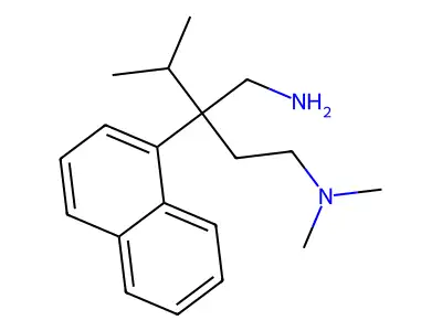 N',N'-dimethyl-2-naphthalen-1-yl-2-propan-2-ylbutane-1,4-diamine structure