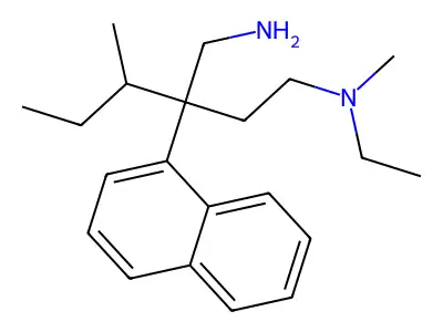 2-butan-2-yl-N'-ethyl-N'-methyl-2-naphthalen-1-ylbutane-1,4-diamine structure