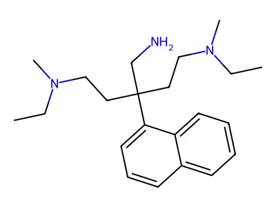 3-(aminomethyl)-N,N'-diethyl-N,N'-dimethyl-3-naphthalen-1-ylpentane-1,5-diamine structure