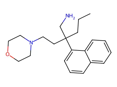 2-(2-Morpholin-4-ylethyl)-2-naphthalen-1-ylpentan-1-amine structure