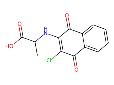2-[(3-Chloro-1,4-dioxo-1,4-dihydronaphthalen-2-yl)amino]propanoic acid structure
