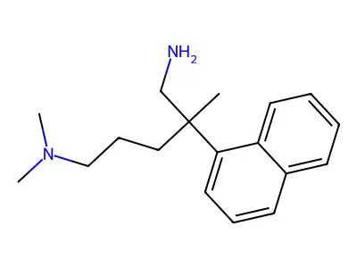 N',N',2-trimethyl-2-naphthalen-1-ylpentane-1,5-diamine structure