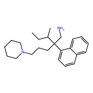3-Methyl-2-naphthalen-1-yl-2-(3-piperidin-1-ylpropyl)pentan-1-amine structure