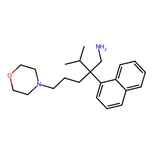 5-(Morpholin-4-yl)-2-(naphthalen-1-yl)-2-(propan-2-yl)pentan-1-amine structure