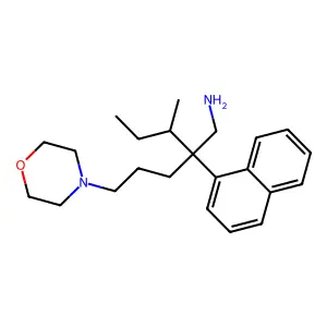 3-Methyl-2-(3-morpholin-4-ylpropyl)-2-naphthalen-1-ylpentan-1-amine structure