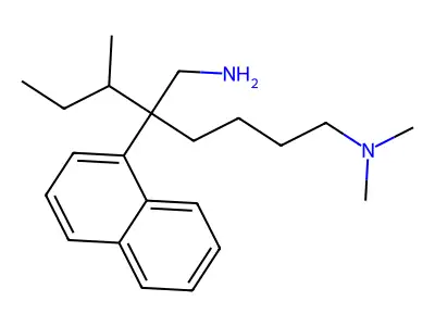 2-butan-2-yl-N',N'-dimethyl-2-naphthalen-1-ylhexane-1,6-diamine structure