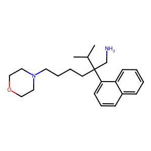6-Morpholin-4-yl-2-naphthalen-1-yl-2-propan-2-ylhexan-1-amine structure