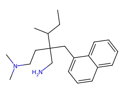 2-butan-2-yl-N',N'-dimethyl-2-(naphthalen-1-ylmethyl)butane-1,4-diamine structure