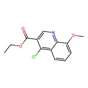 3-Quinolinecarboxylic acid, 4-chloro-8-methoxy-, ethyl ester structure