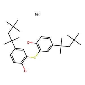 [[2,2'-thiobis[4-(1,1,3,3-tetramethylbutyl)phenolato]](2-)-O,O',S]nickel structure