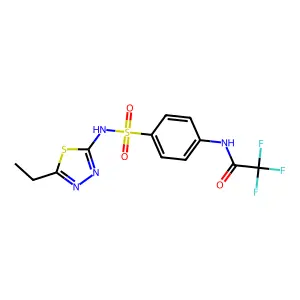 N-[4-[(5-ethyl-1,3,4-thiadiazol-2-yl)sulfamoyl]phenyl]-2,2,2-trifluoroacetamide structure