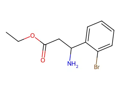 Ethyl 3-amino-3-(2-bromophenyl)propanoate structure