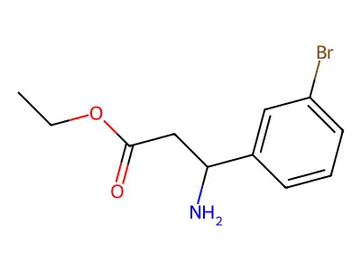 Ethyl beta-amino-3-bromobenzenepropanoate structure