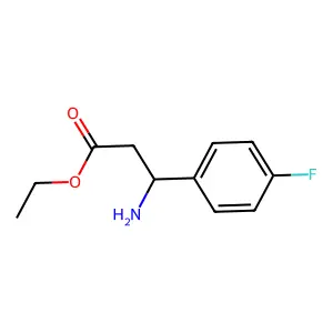 ethyl (3R)-3-amino-3-(4-fluorophenyl)propanoate structure