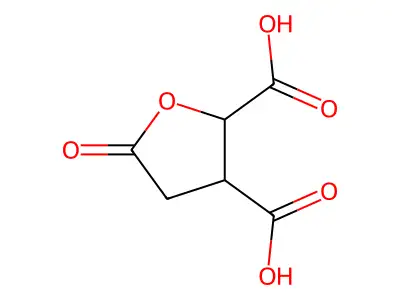 (2S,3R)-5-oxooxolane-2,3-dicarboxylic acid structure