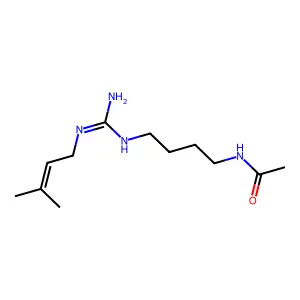 Acetamide, N-(4-(1-(3-methyl-2-butenyl)guanidino)butyl)- structure