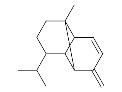 (1alpha,6alpha,7alphaH)-2,4(15)-Copadiene structure