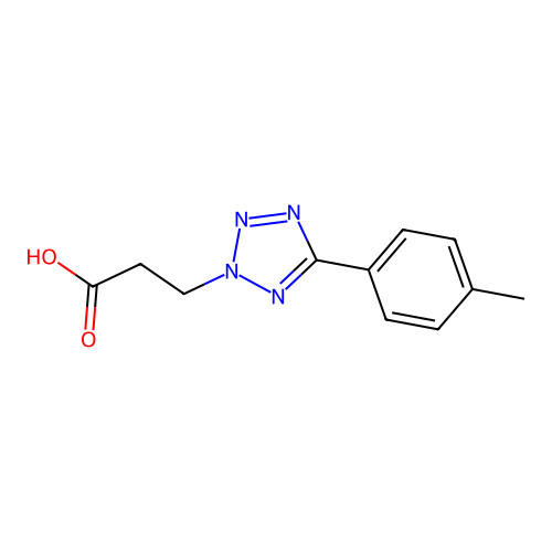 3-(5-p-Tolyl-tetrazol-2-yl)-propionic acid structure