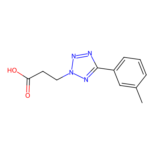 3-(5-m-Tolyl-tetrazol-2-yl)-propionic acid structure