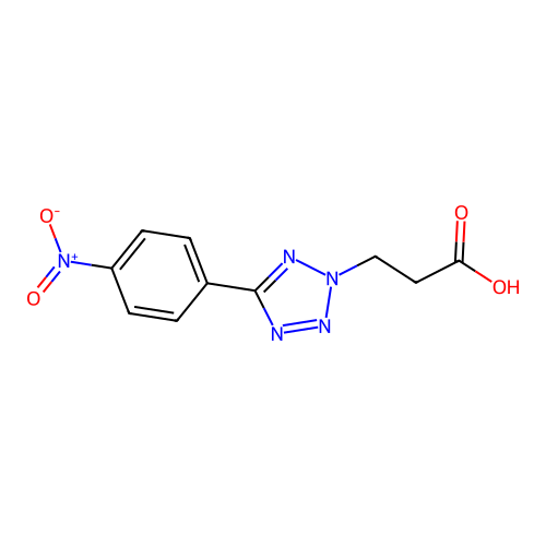 3-[5-(4-Nitrophenyl)tetrazol-2-yl]propanoic acid structure