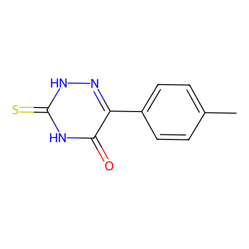 6-(4-methylphenyl)-3-thioxo-3,4-dihydro-1,2,4-triazin-5(2H)-one structure