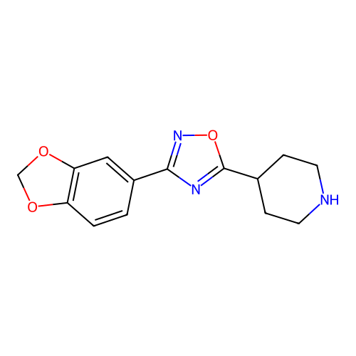 4-[3-(1,3-Benzodioxol-5-yl)-1,2,4-oxadiazol-5-yl]piperidine structure
