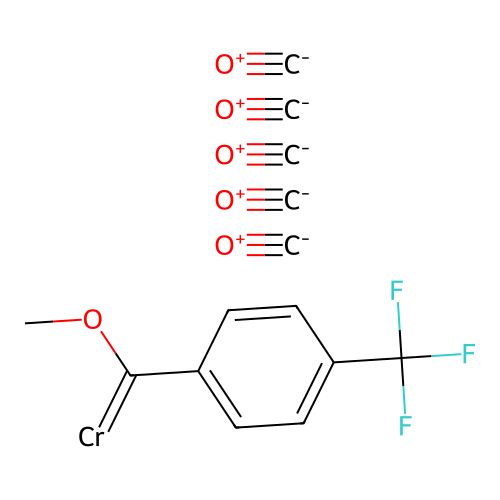 Chromium,pentacarbonyl[methoxy[4-(trifluoromethyl)phenylmethylene]-),(OC-6-21)- structure