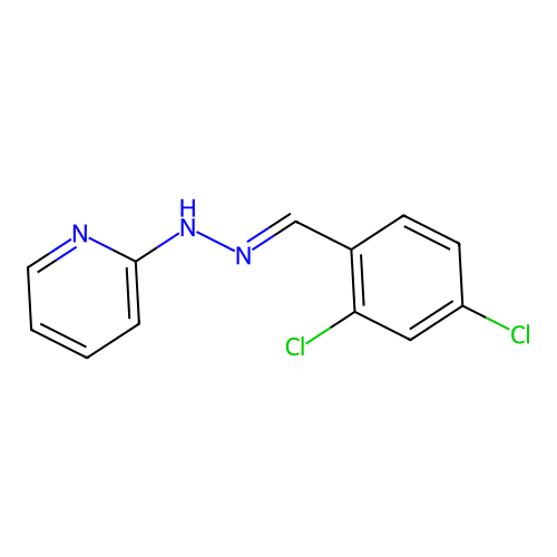 2,4-Dichlorobenzaldehyde pyridin-2-ylhydrazone structure