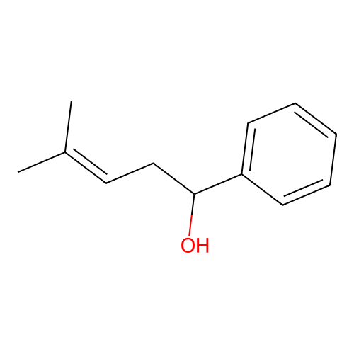 4-Methyl-1-phenyl-3-penten-1-ol structure