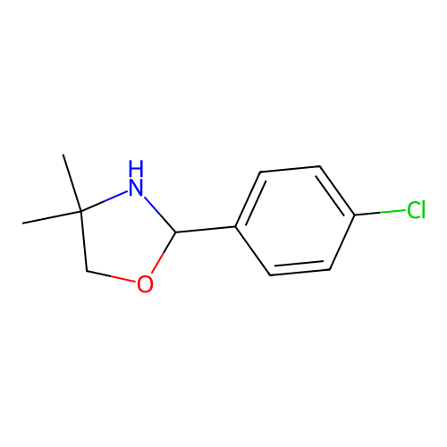 2-(4-Chloro-phenyl)-4,4-dimethyl-oxazolidine structure