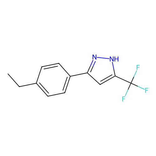 5-(4-ethylphenyl)-3-(trifluoromethyl)-1H-pyrazole structure