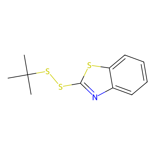 Benzothiazole, 2-(t-butyl)dithio- structure