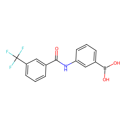{3-[3-(Trifluoromethyl)benzamido]phenyl}boronic acid structure