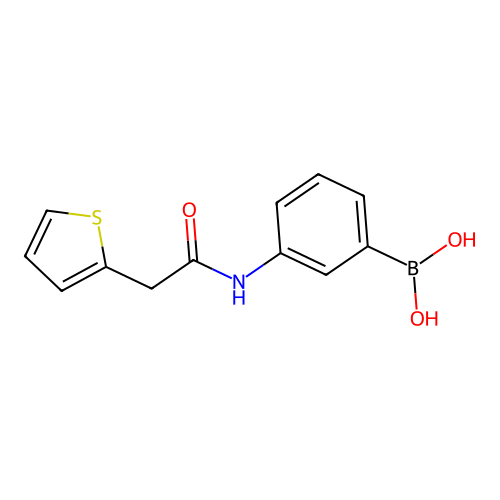 [3-[(2-Thiophen-2-ylacetyl)amino]phenyl]boronic acid structure