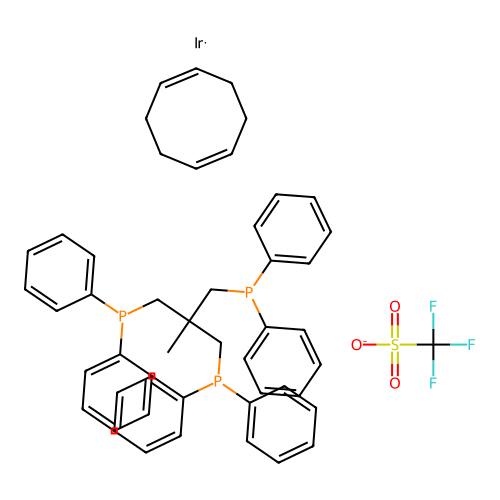 (Ir(COD)(PPP))(OTf) structure